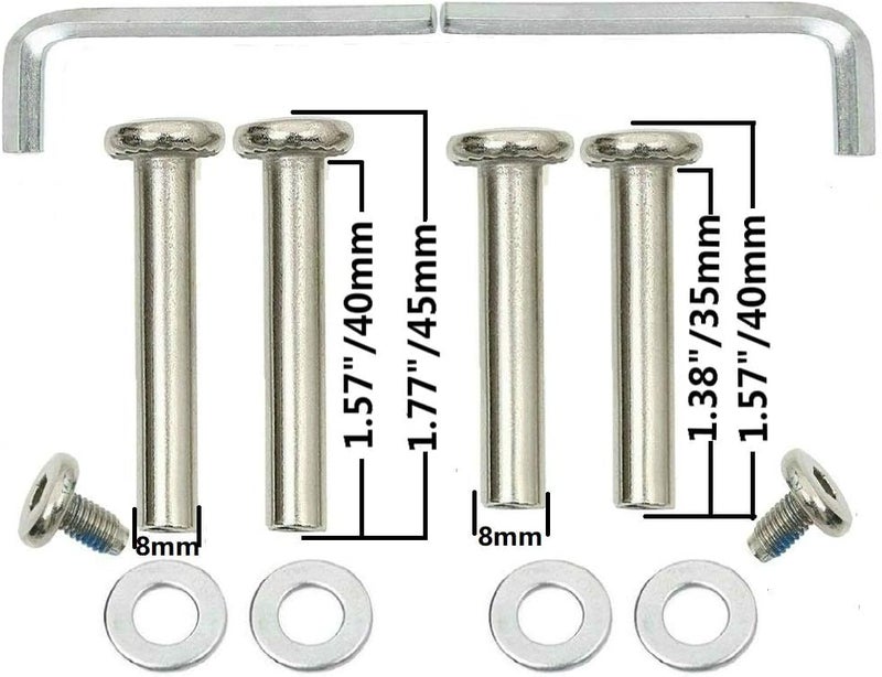 BFLAEPUN 1 Pair Luggage Wheels Replacement 50 * 18mm(1.968"*0.7") with 8mm(0.31") Bearings for Suitcase and Inline Outdoor Skate and Caster Board - Image 5